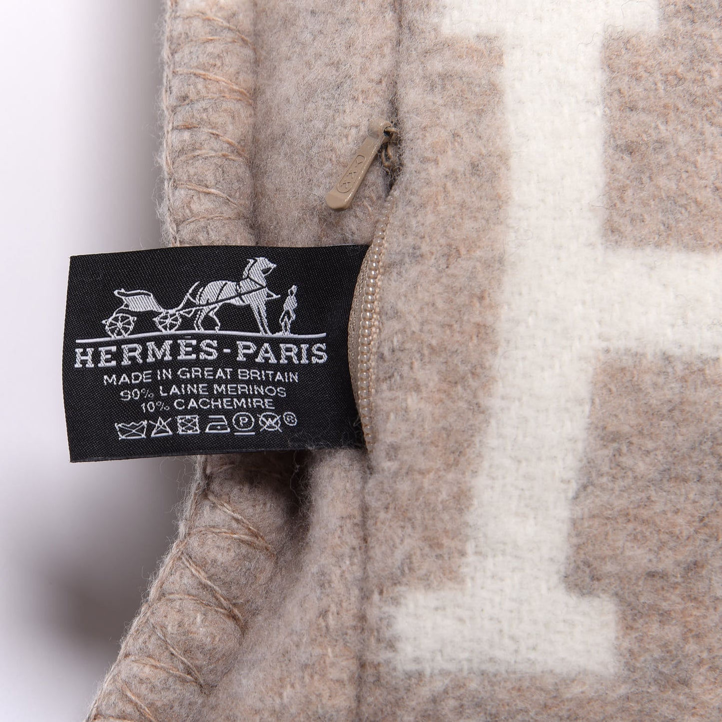 Wool Cashmere Avalon III Pillow PM Coco Camomille