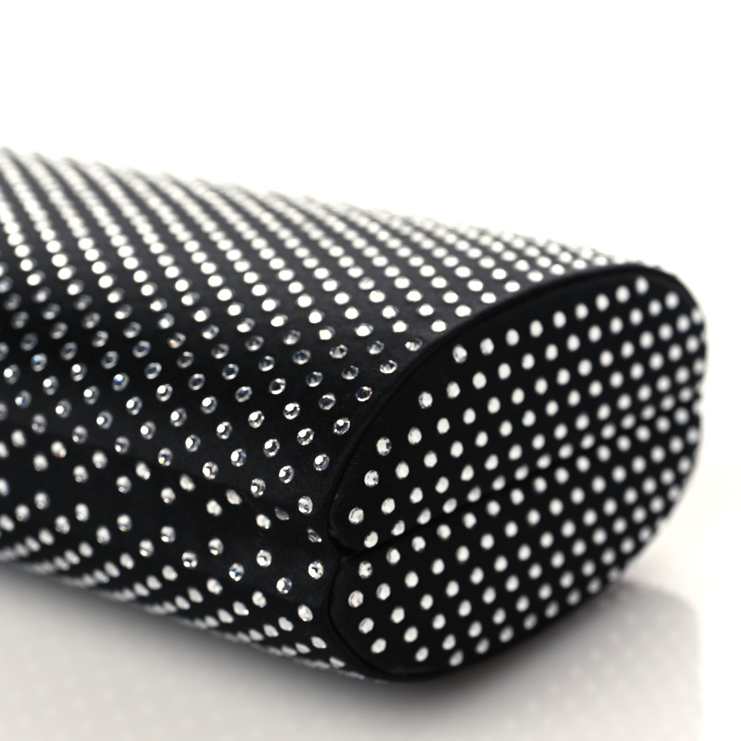 Satin Crystal Karlie Clutch Black