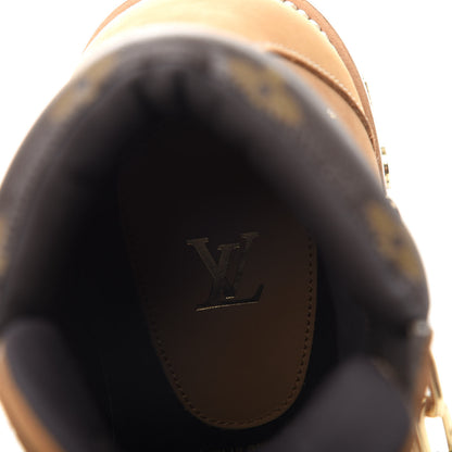 Louis Vuitton Suede Calfskin Monogram Mens Creeper Ankle Boots 8.5 Beige 8 of 12