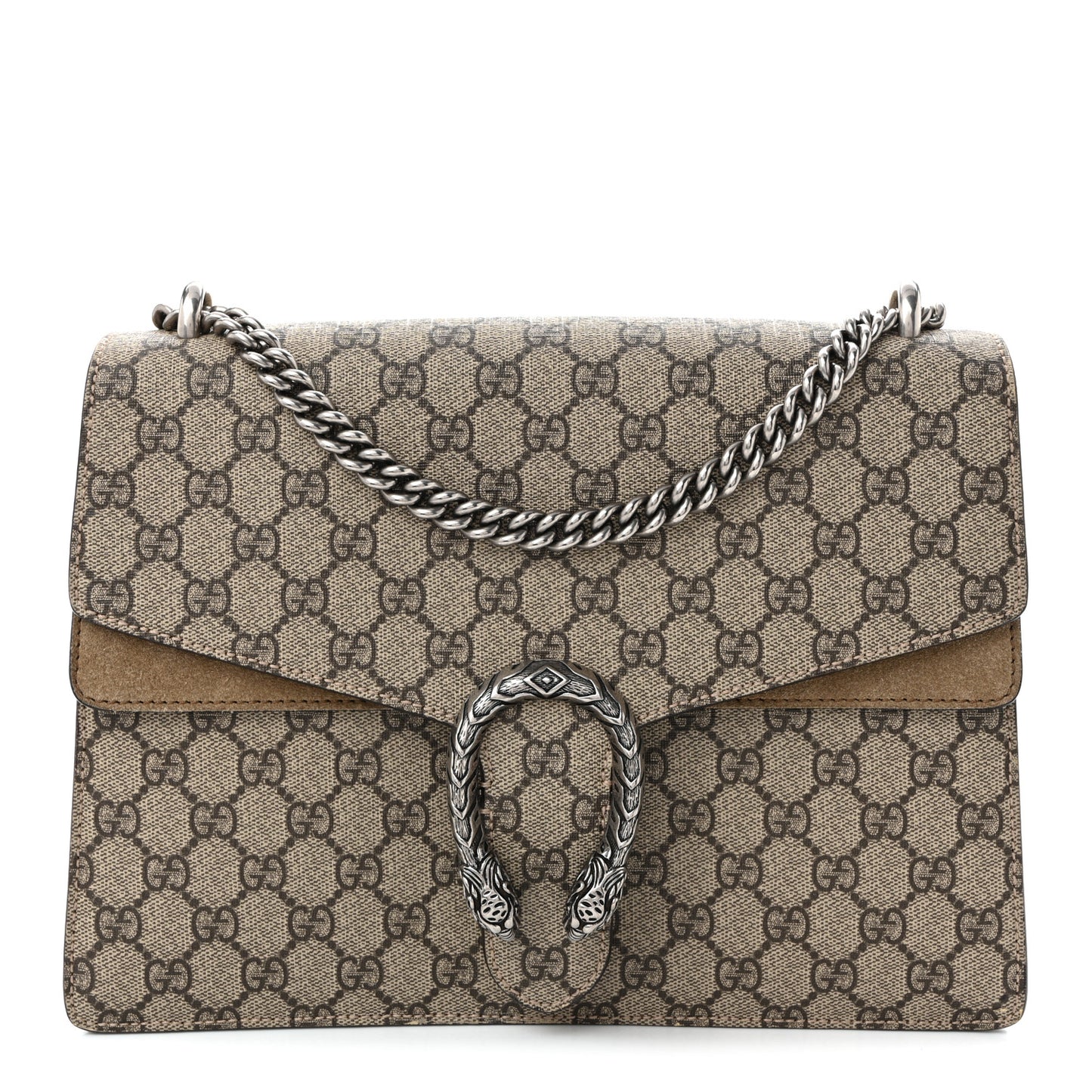 GG Supreme Monogram Medium Dionysus Shoulder Bag Taupe