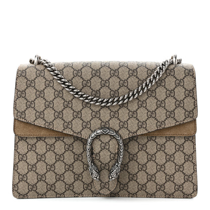 Gucci GG Supreme Monogram Medium Dionysus Shoulder Bag Taupe 1 of 10