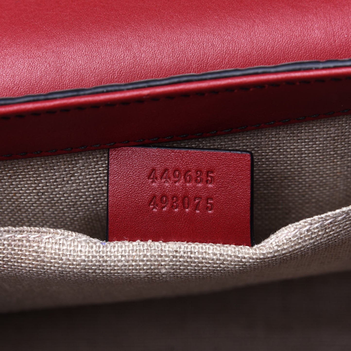 Microguccissima Medium Emily Chain Shoulder Bag Red