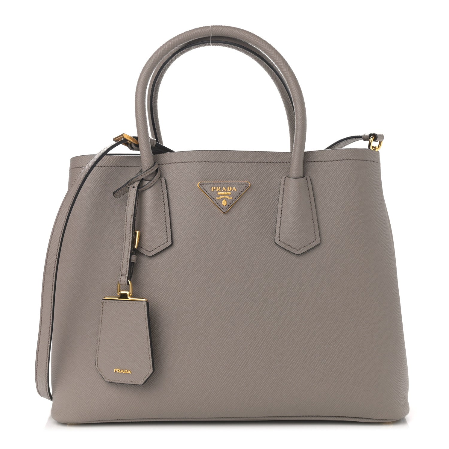 Prada Saffiano Cuir Medium Double Bag Argilla 1 of 11