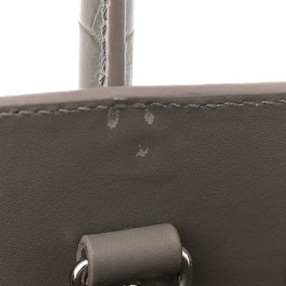 Saint Laurent Calfskin Crocodile Embossed Baby Sac De Jour Fog 12 of 13