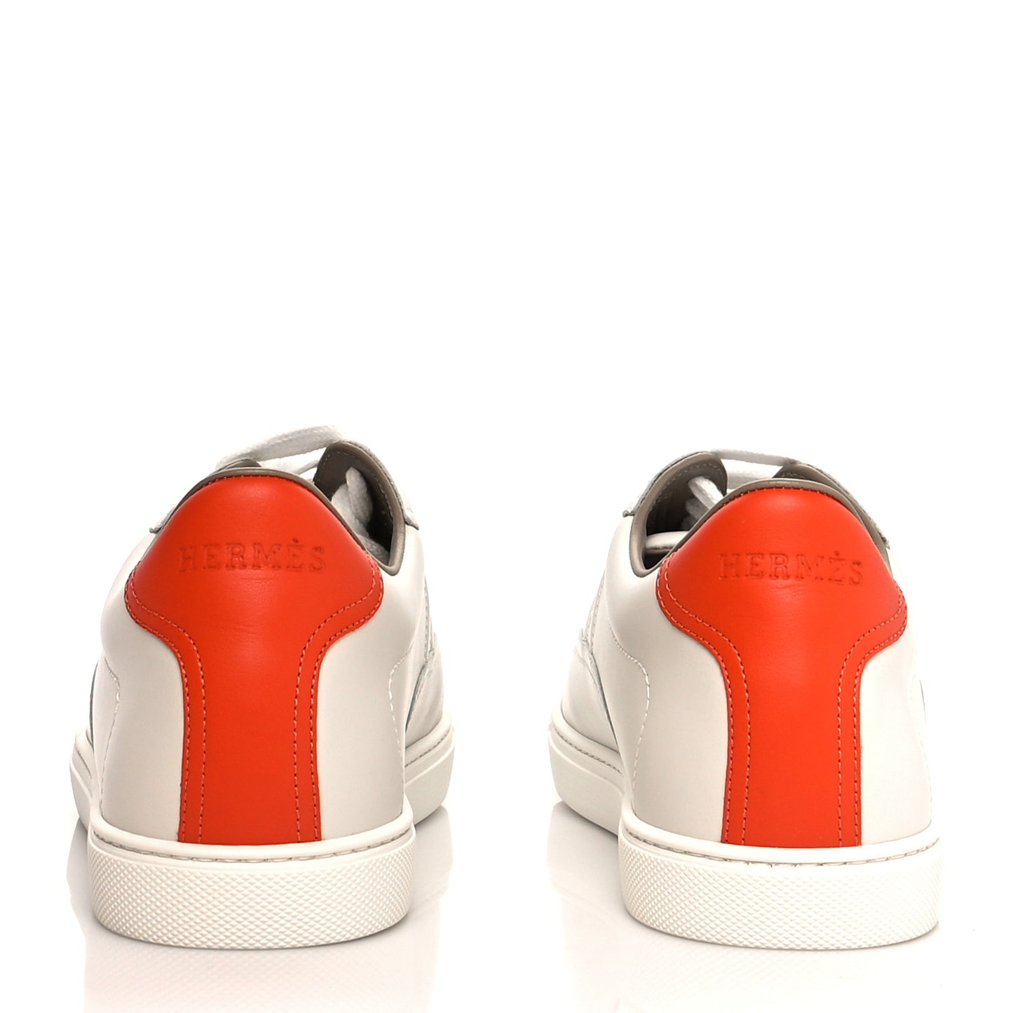 Calfskin Mens Quicker Sneakers 41 White Orange