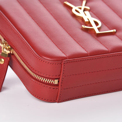 Saint Laurent Lambskin Matelasse Vicky Monogram Belt Bag Eros Red 5 of 11