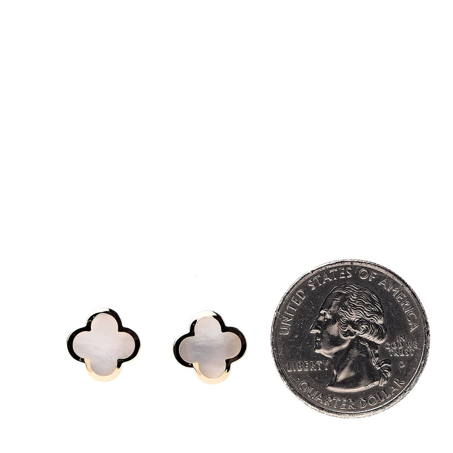 18K Yellow Gold Mother of Pearl Pure Alhambra Earrings