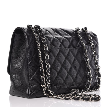 Chanel Caviar Quilted Jumbo Single Flap Black 3 of 13