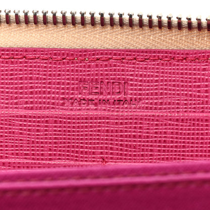 Fendi Vitello Elite Crystal Eye Monster Zip Around Wallet Bellini Multicolor 7 of 7