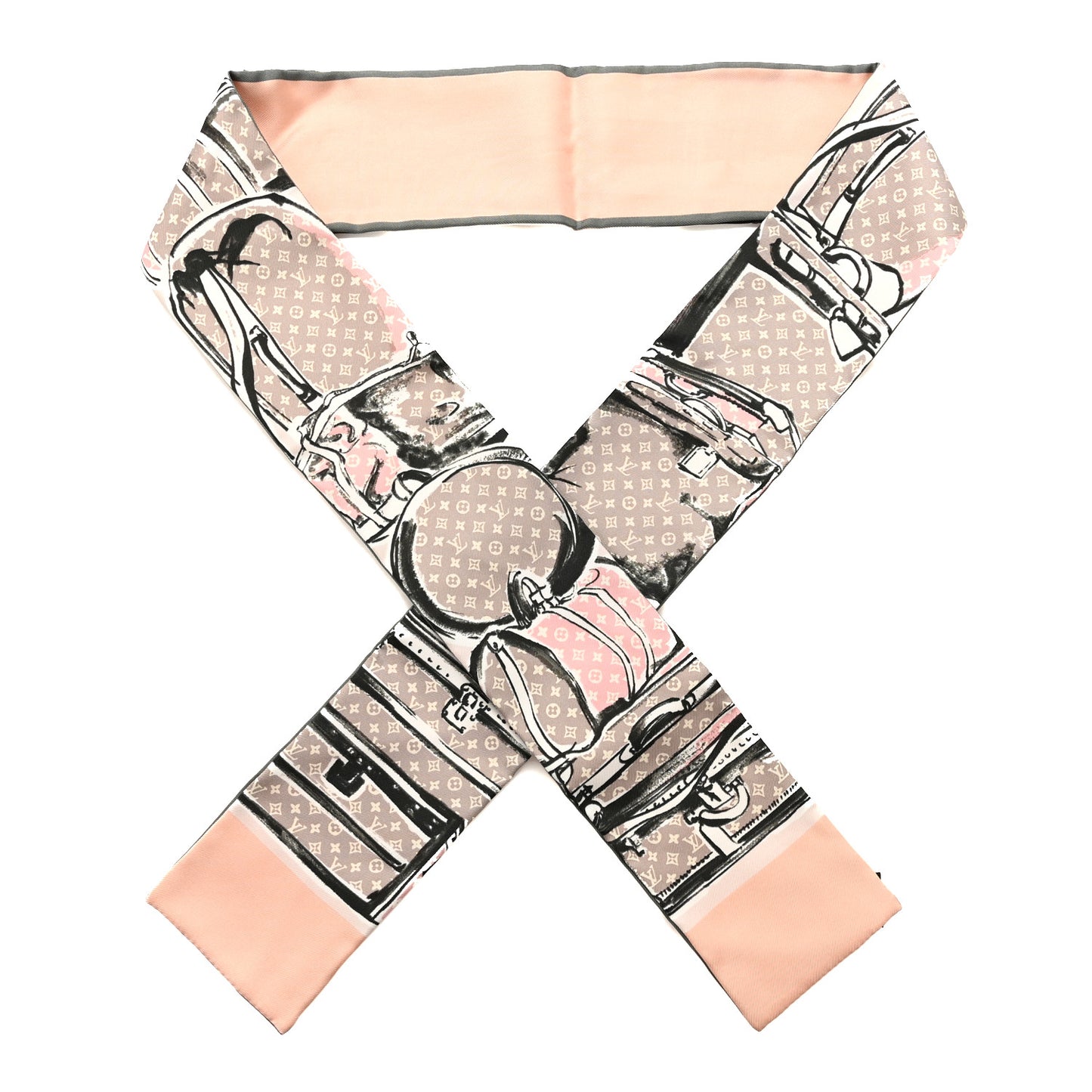 Silk Monogram Trunks Bandeau Rose Poudre Rose Poudre
