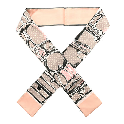 Louis Vuitton Silk Monogram Trunks Bandeau Rose Poudre Rose Poudre 1 of 3