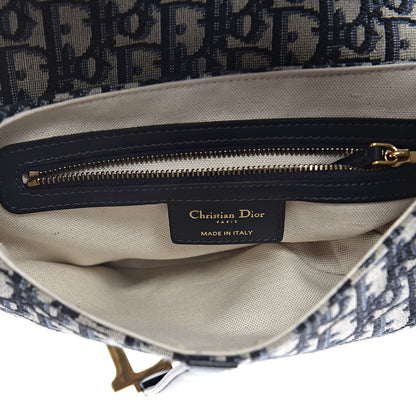 Christian Dior Oblique Saddle Bag Blue 5 of 10