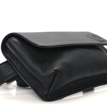 Gucci Pebbled Calfskin Soho Flap Belt Bag Black 9 of 11
