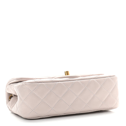 Chanel Lambskin Quilted Mini Rectangular Pearl Crush Flap Light Purple 4 of 11