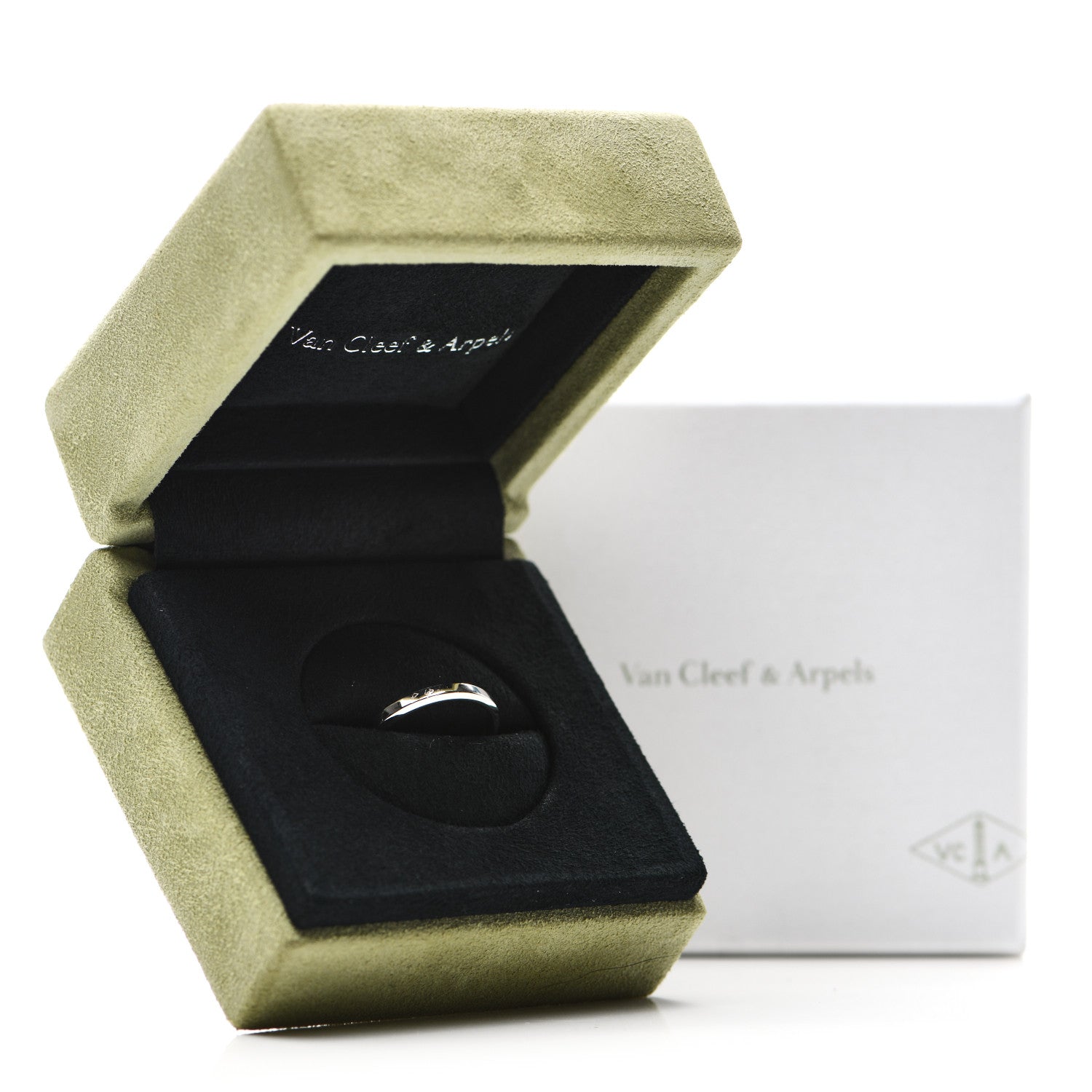 Van Cleef & Arpels Platinum 2.5mm Toujours Wedding Band Ring 53 6.25 5 of 5