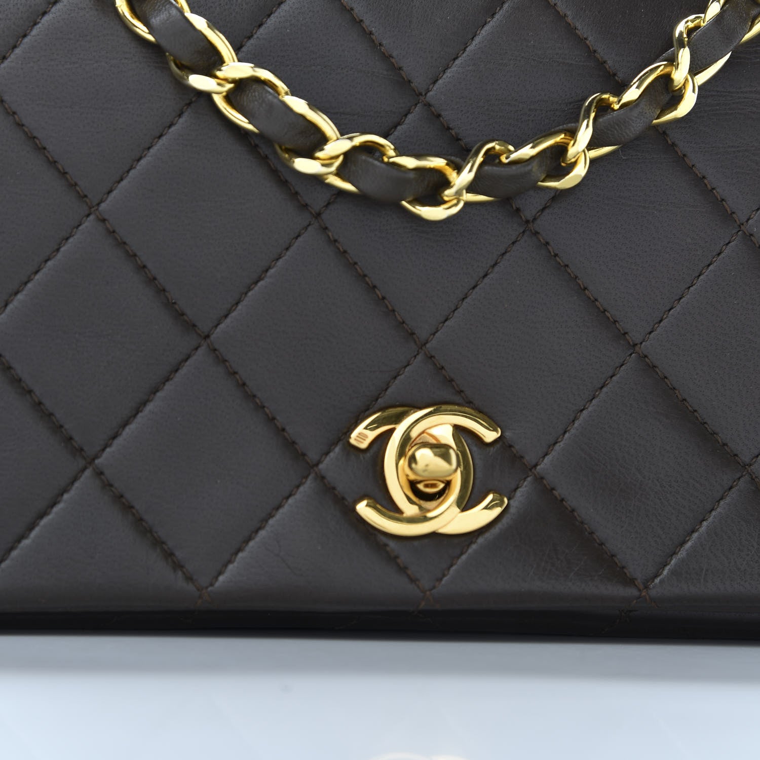 Chanel Lambskin Quilted Mini Flap Dark Brown 11 of 13