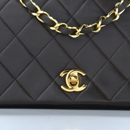 Chanel Lambskin Quilted Mini Flap Dark Brown 11 of 13