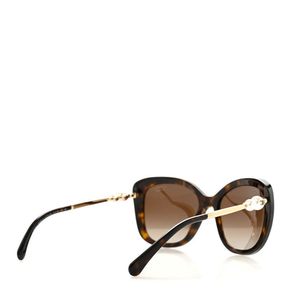Chanel Acetate Pearl Winter Butterfly Sunglasses 5339-H  Tortoise 4 of 8