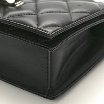 Alexander McQueen Lambskin Quilted Knuckle Shoulder Bag Black 9 of 9