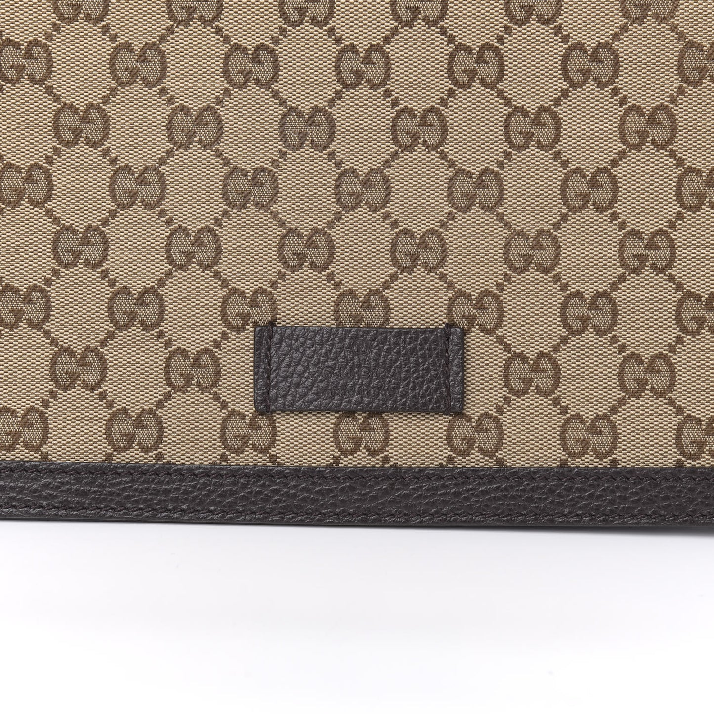 Monogram Large Flap Messenger Bag Beige Dark Brown