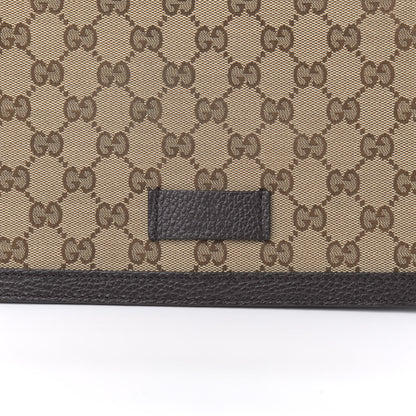 Gucci Monogram Large Flap Messenger Bag Beige Dark Brown 11 of 11