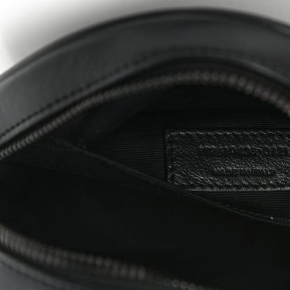 Saint Laurent Calfskin Matelasse Chevron Round Vinyle Camera Bag Black 6 of 9