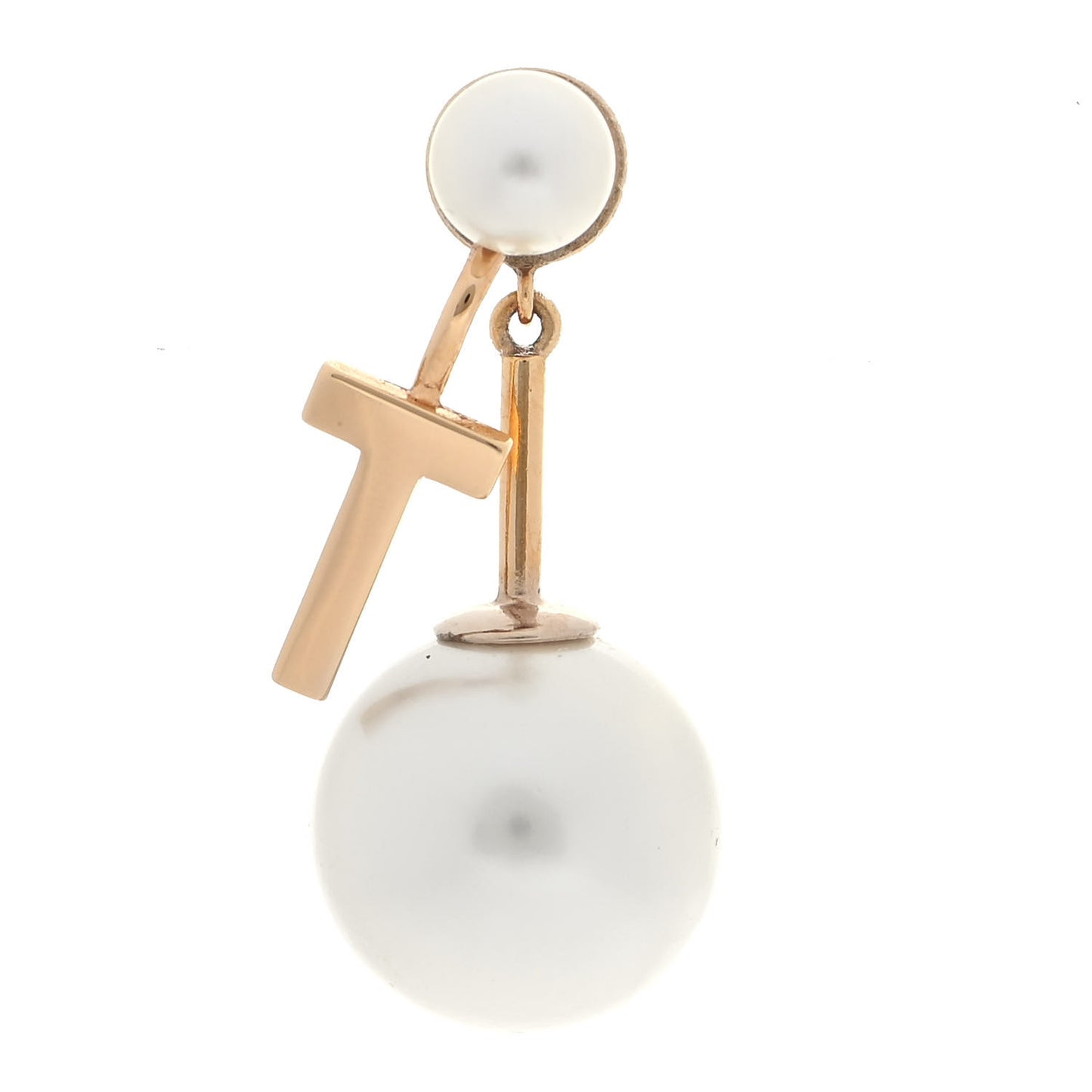 Pearl My ABCDior T Tribale Earring Gold