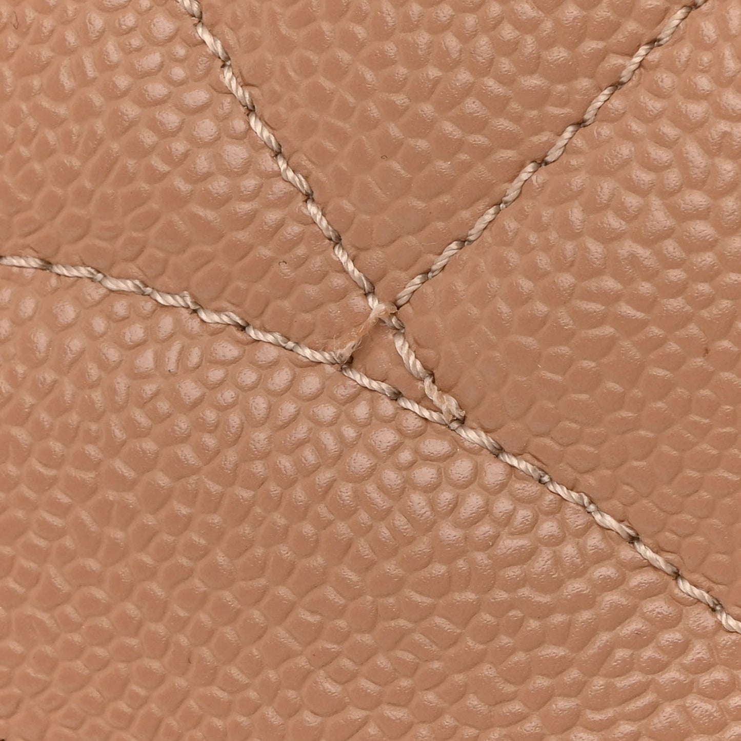 Soft Caviar Quilted Large CC Timeless Tote Beige