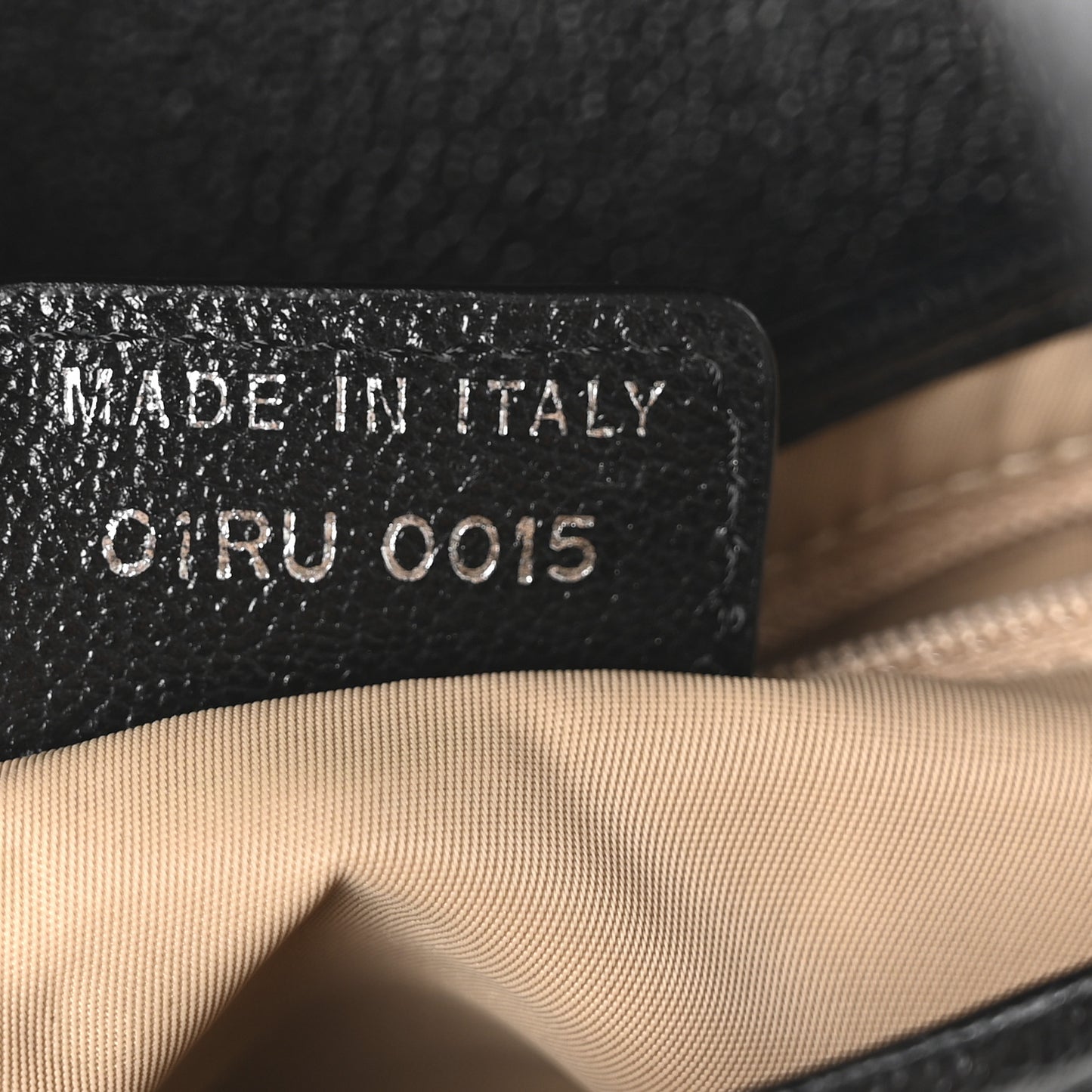 Shiny Goatskin Saddle Bag Black