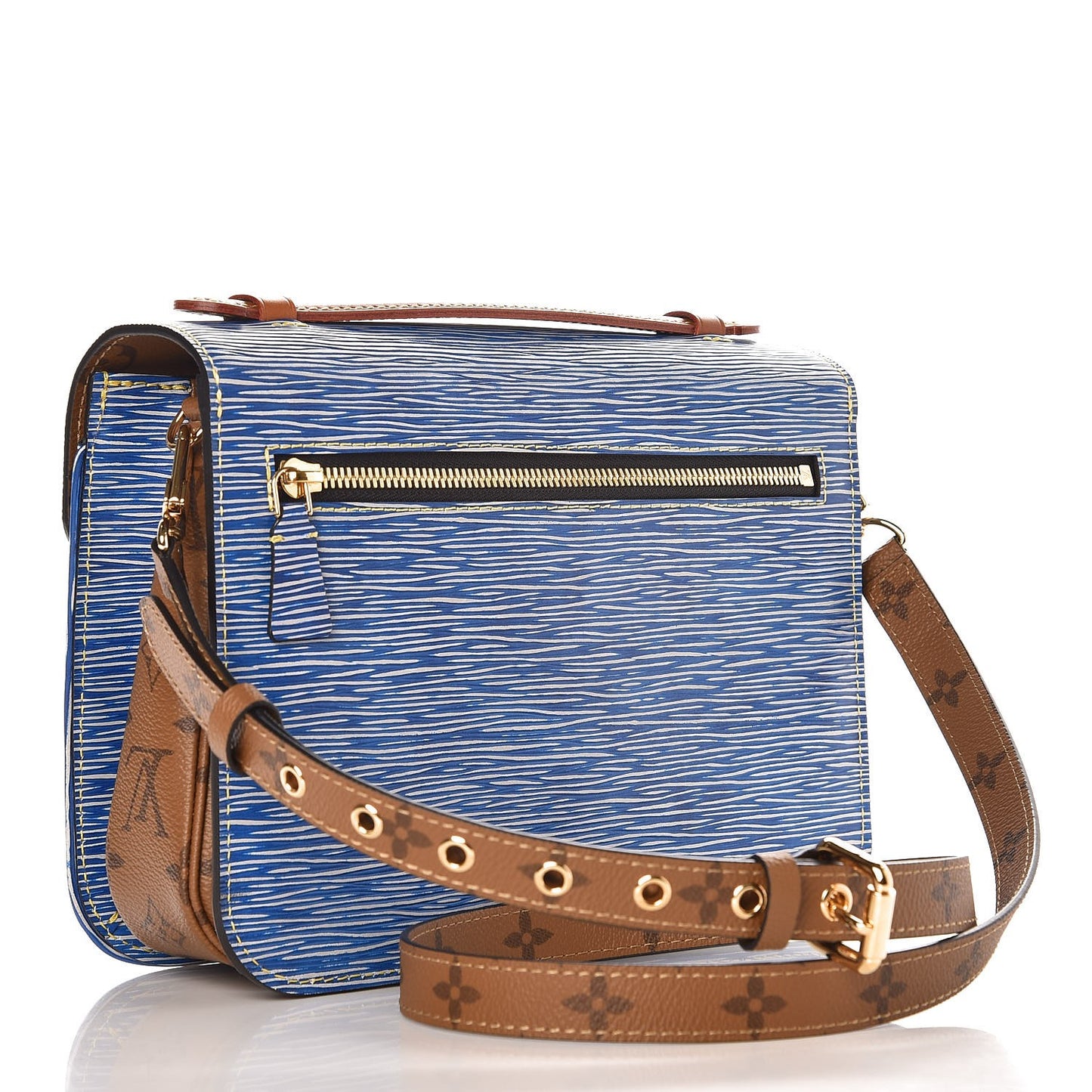 Epi Reverse Monogram Pochette Metis Denim Light
