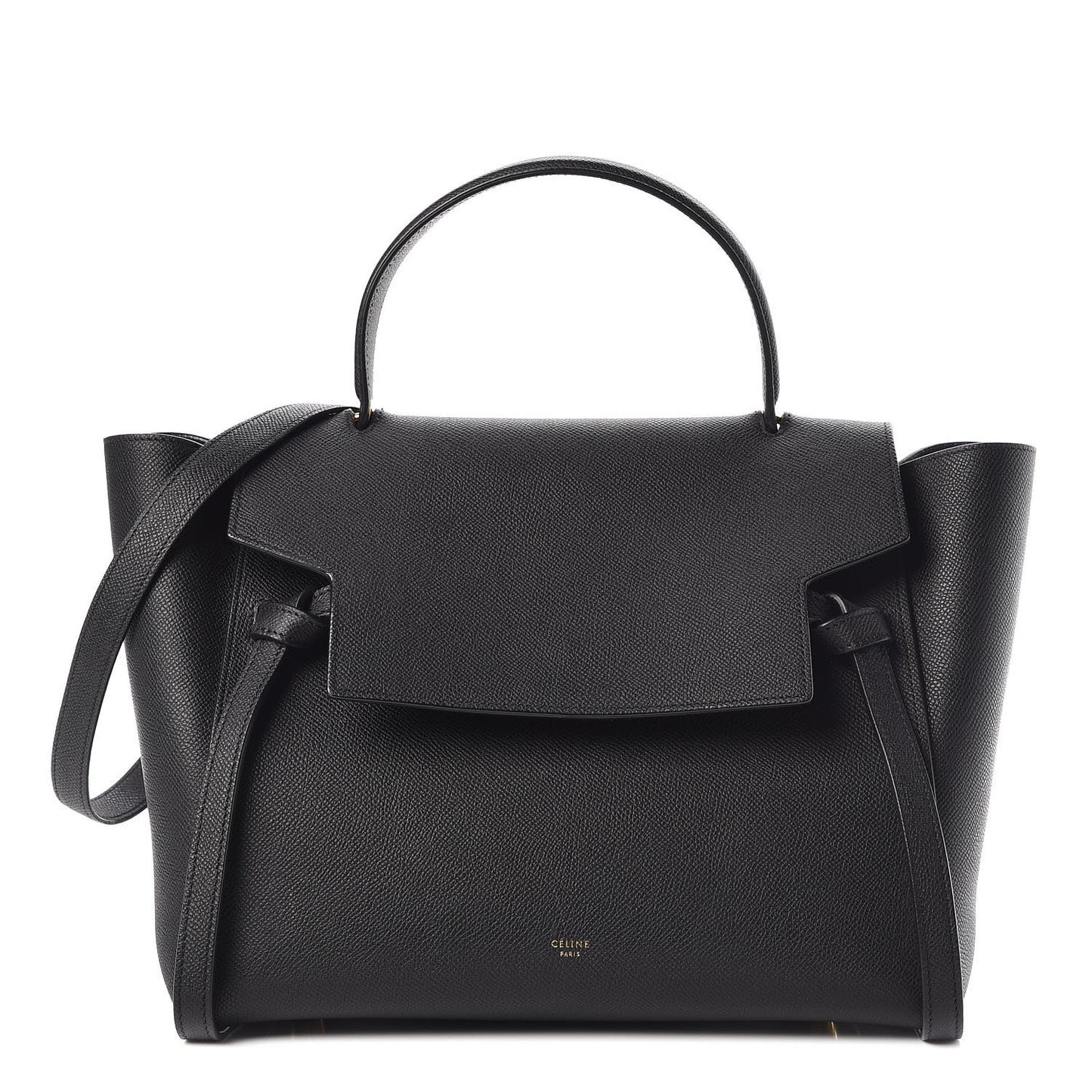 Grained Calfskin Mini Belt Bag Black