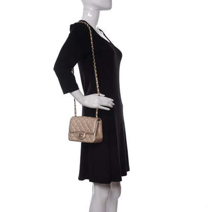 Chanel Metallic Lambskin Quilted Mini Square Flap Gold 2 of 10