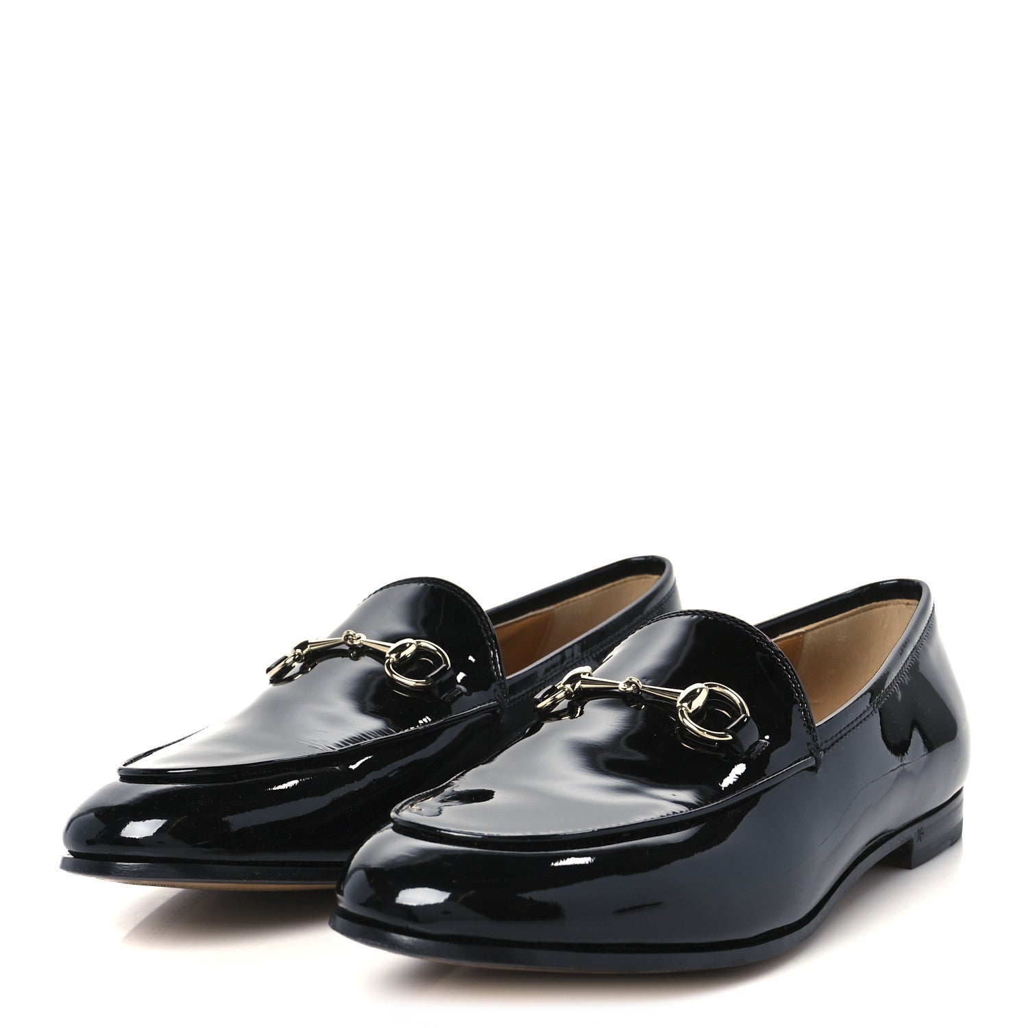 Gucci Patent Womens Jordaan Loafers 39.5 Black 4 of 12