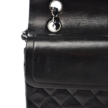 Chanel Lambskin Quilted Medium Double Flap Black 9 of 16
