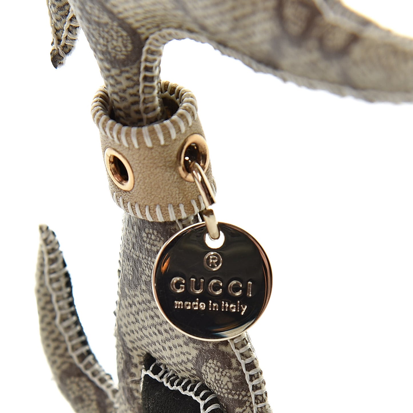 GG Supreme Monogram Dog Key Charm