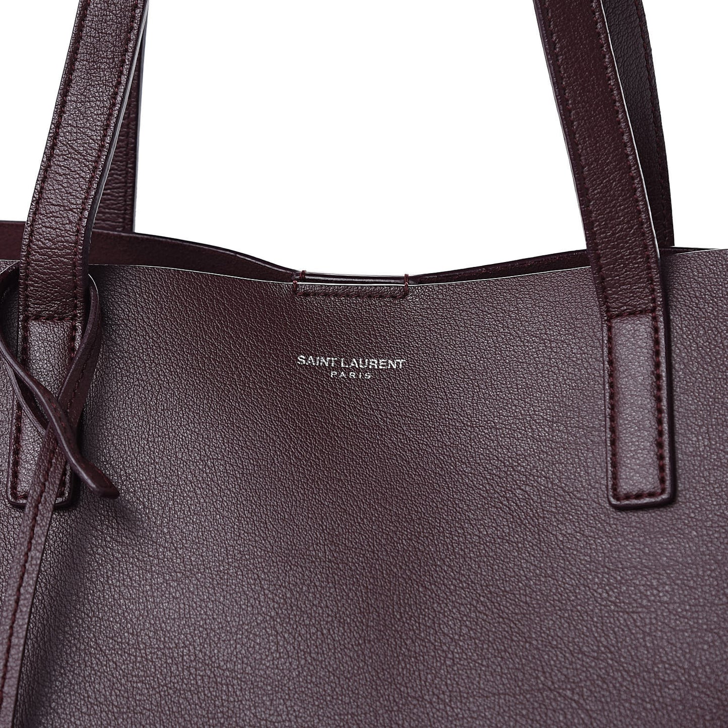 Calfskin Large Fringe Shopping Tote Amaranto