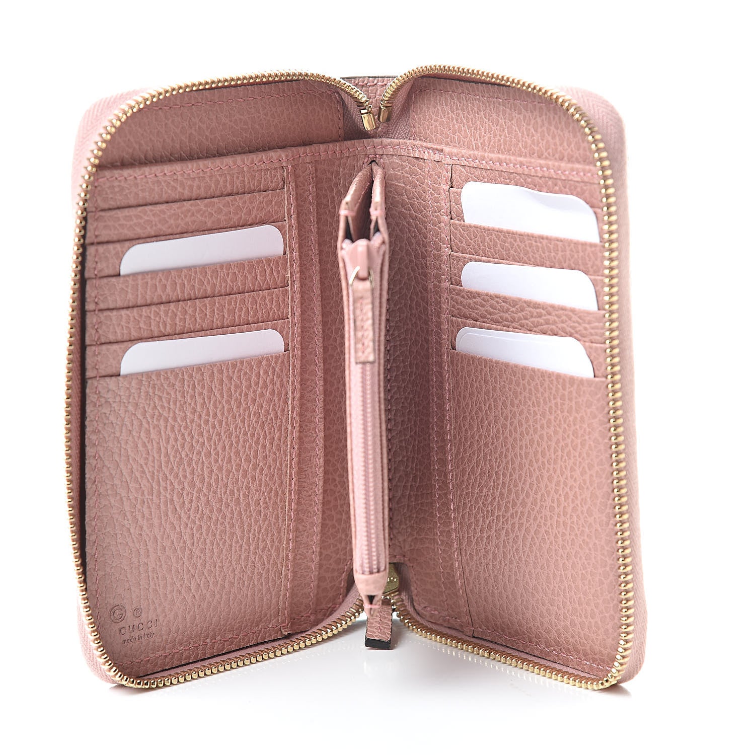 Gucci Dollar Calfskin Medium GG Zip Around Wallet Soft Pink 5 of 8