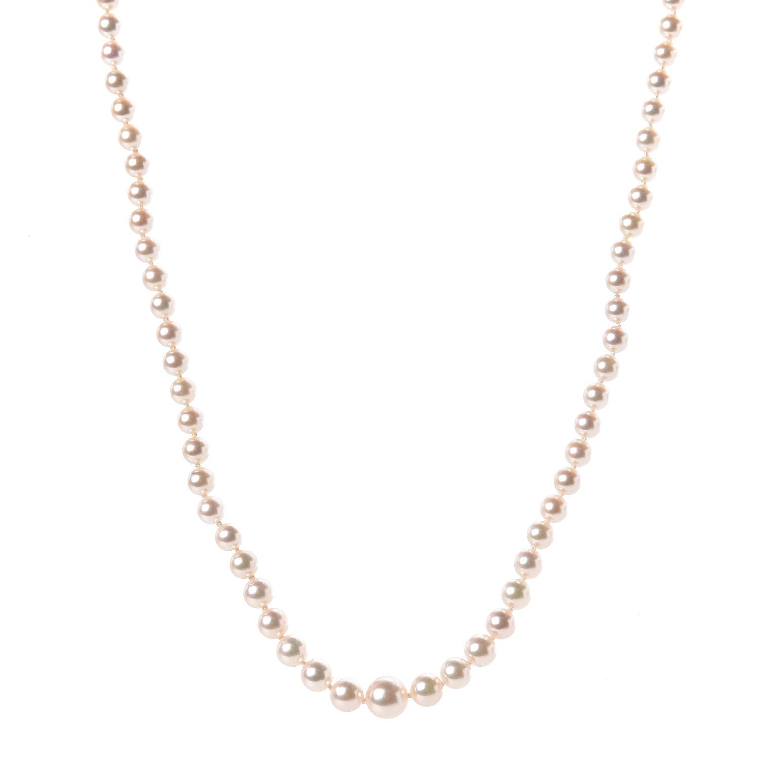 Mikimoto 18K Yellow Gold Akoya Pearl 3.5-7.5mm Graduated Strand Necklace 17 1 of 5