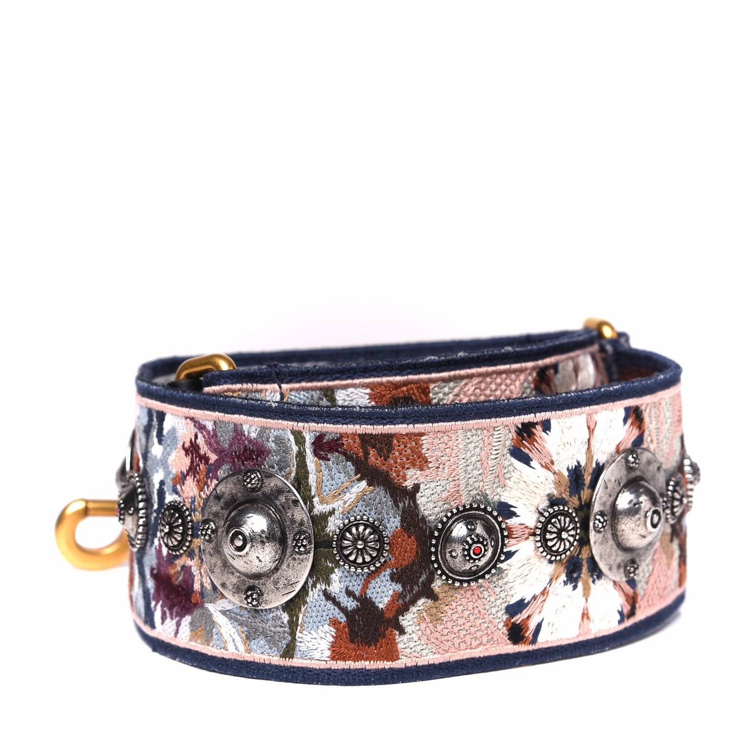 Christian Dior Canvas Embroidered Studded KaleiDiorscopic Shoulder Strap Multicolor 3 of 6