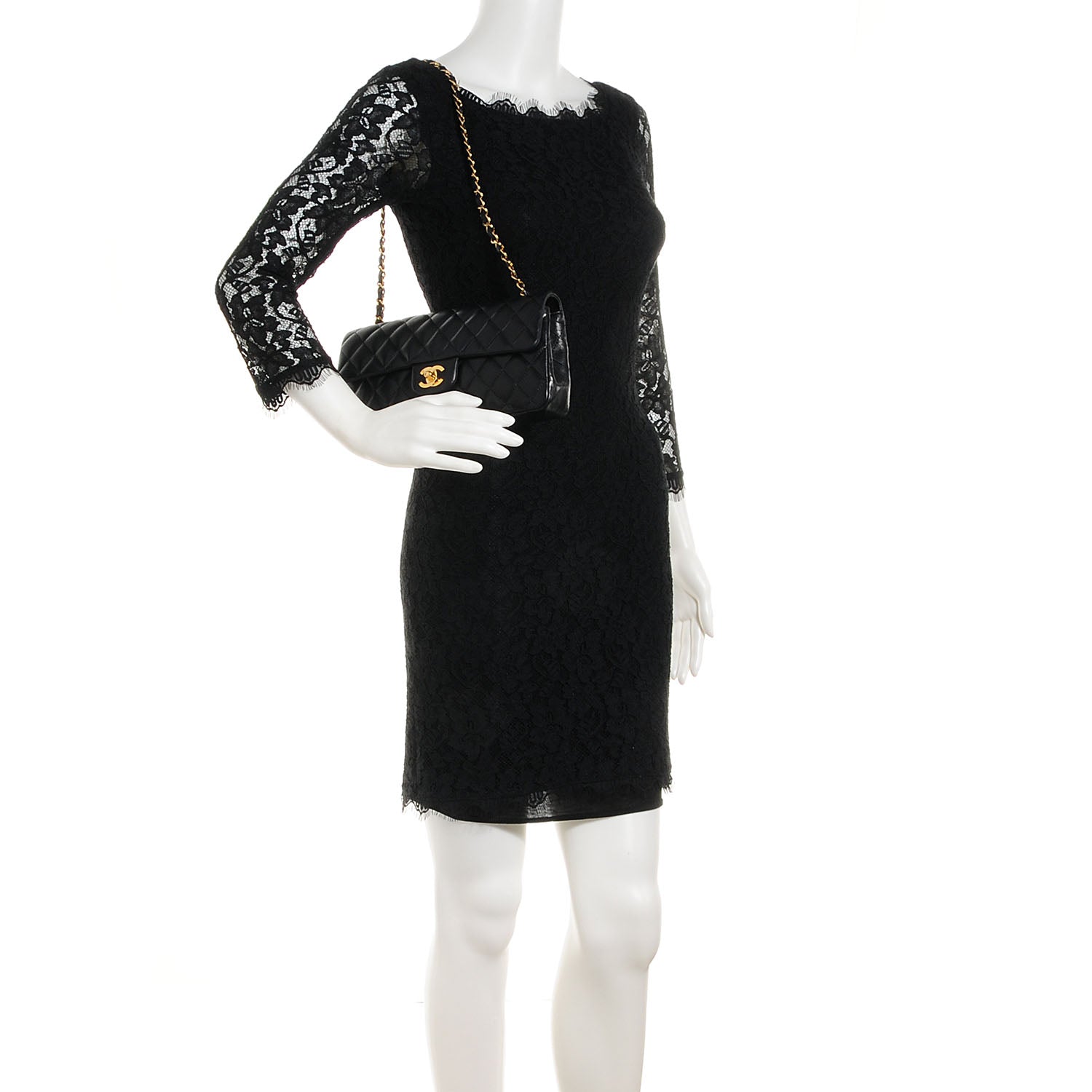 Chanel Lambskin Quilted East West Flap Black 2 of 8
