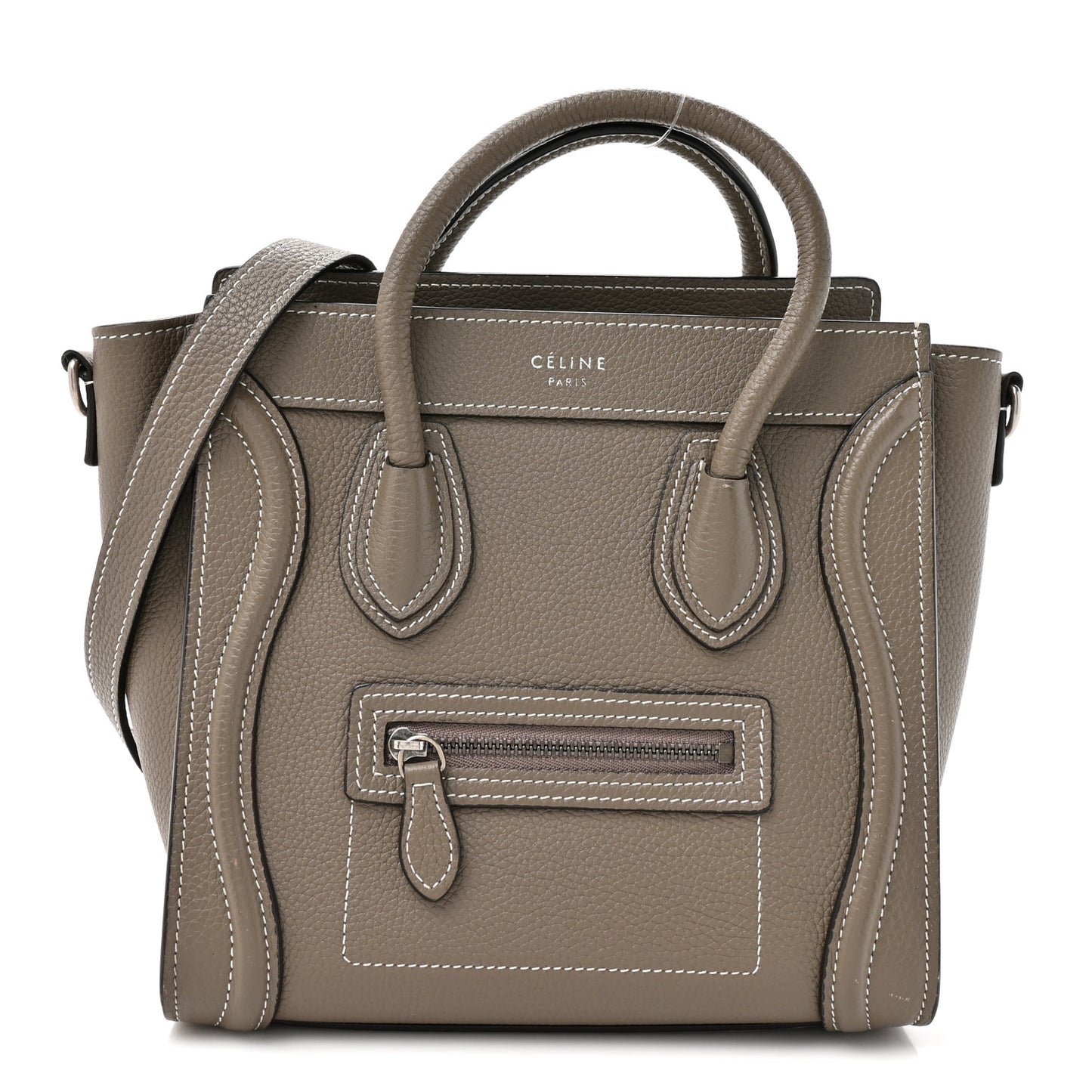 Drummed Calfskin Nano Luggage Souris