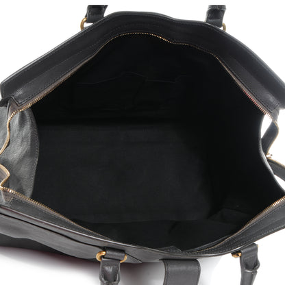 Saint Laurent Leather Large Cabas Chyc Grey 5 of 9