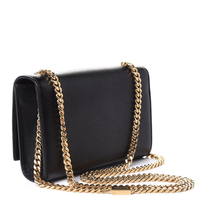 Saint Laurent Grain De Poudre Small Monogram Kate Satchel Black 2 of 10