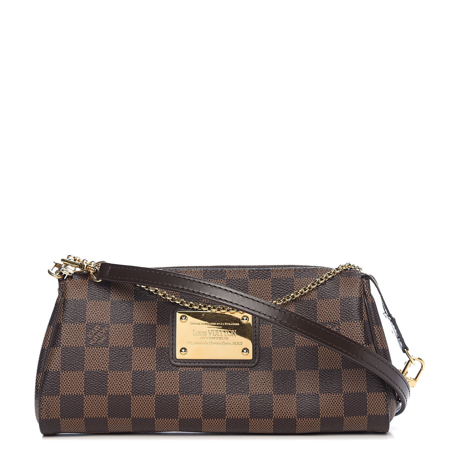 Louis Vuitton Damier Ebene Eva Clutch 1 of 9