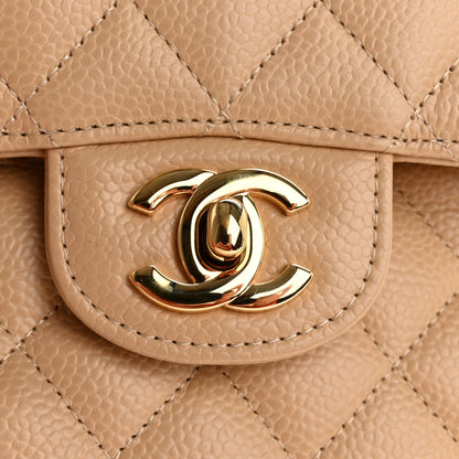 Chanel Caviar Quilted Small Double Flap Beige 11 of 13