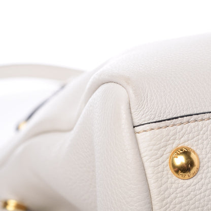 Prada Vitello Daino Top Handle Tote White 14 of 15