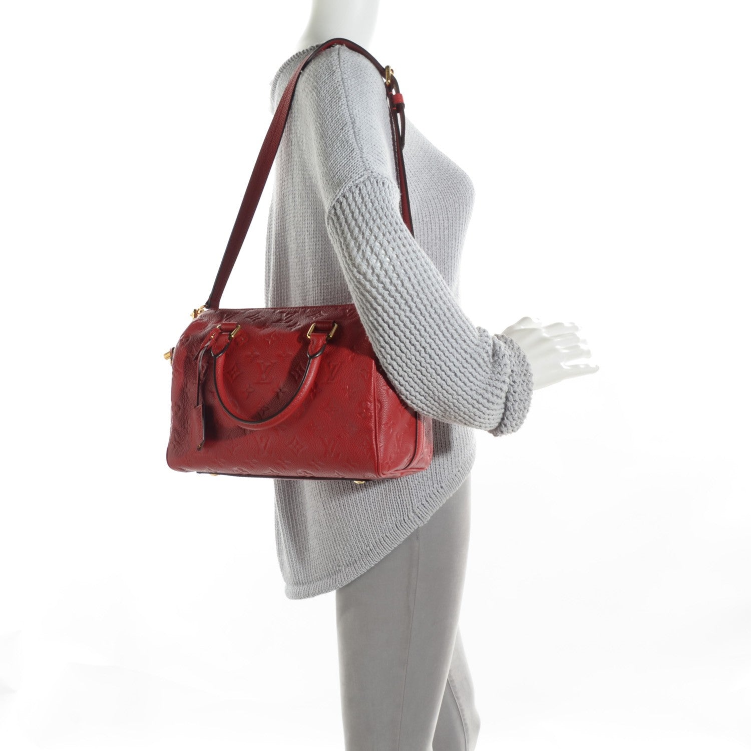 Louis Vuitton Empreinte Speedy Bandouliere 25 Rouge 2 of 7