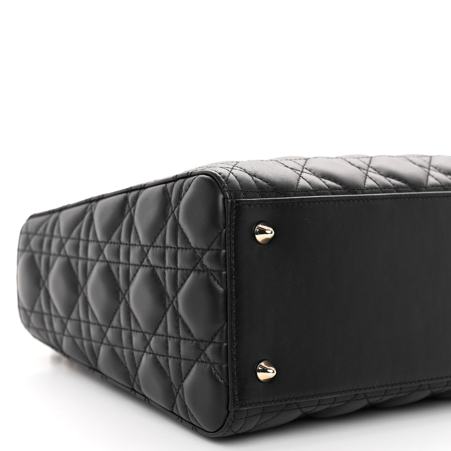 Christian Dior Lambskin Cannage Medium Lady Dior Black 8 of 9