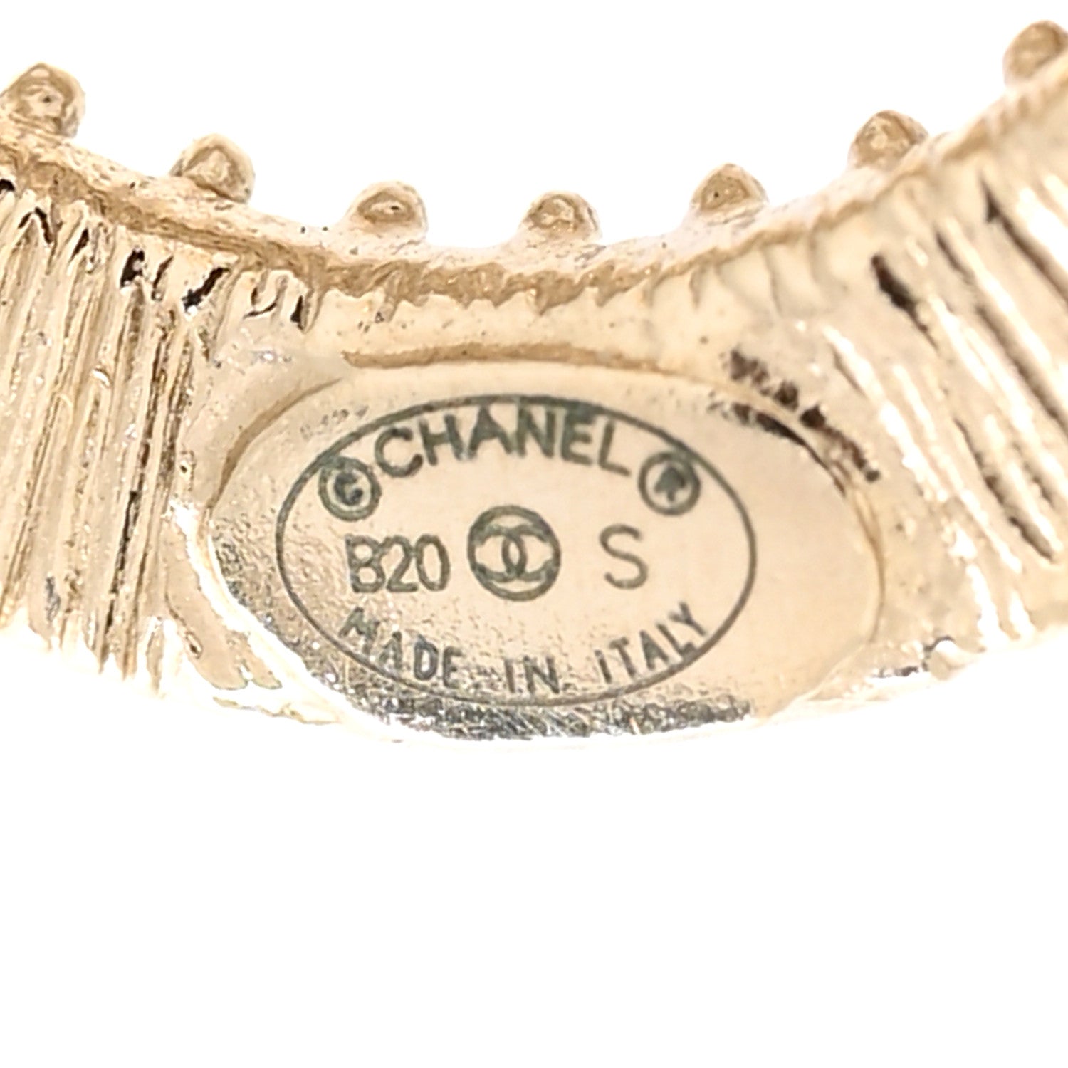 Chanel Crystal CC Vendome Round Earrings Gold 4 of 4