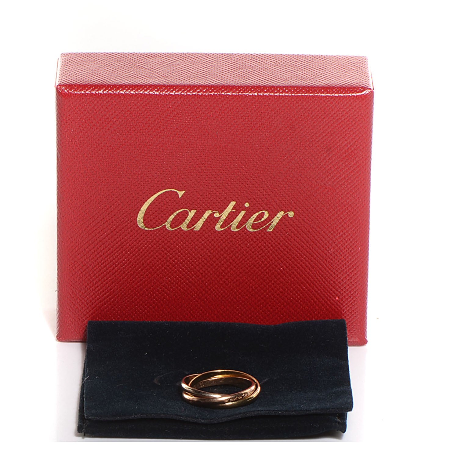 Cartier 18K Pink Yellow White Gold Les Must De Trinity Ring 50 5.25 7 of 7